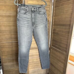 Stylish Faded Black High-Waisted Skinny Jeans